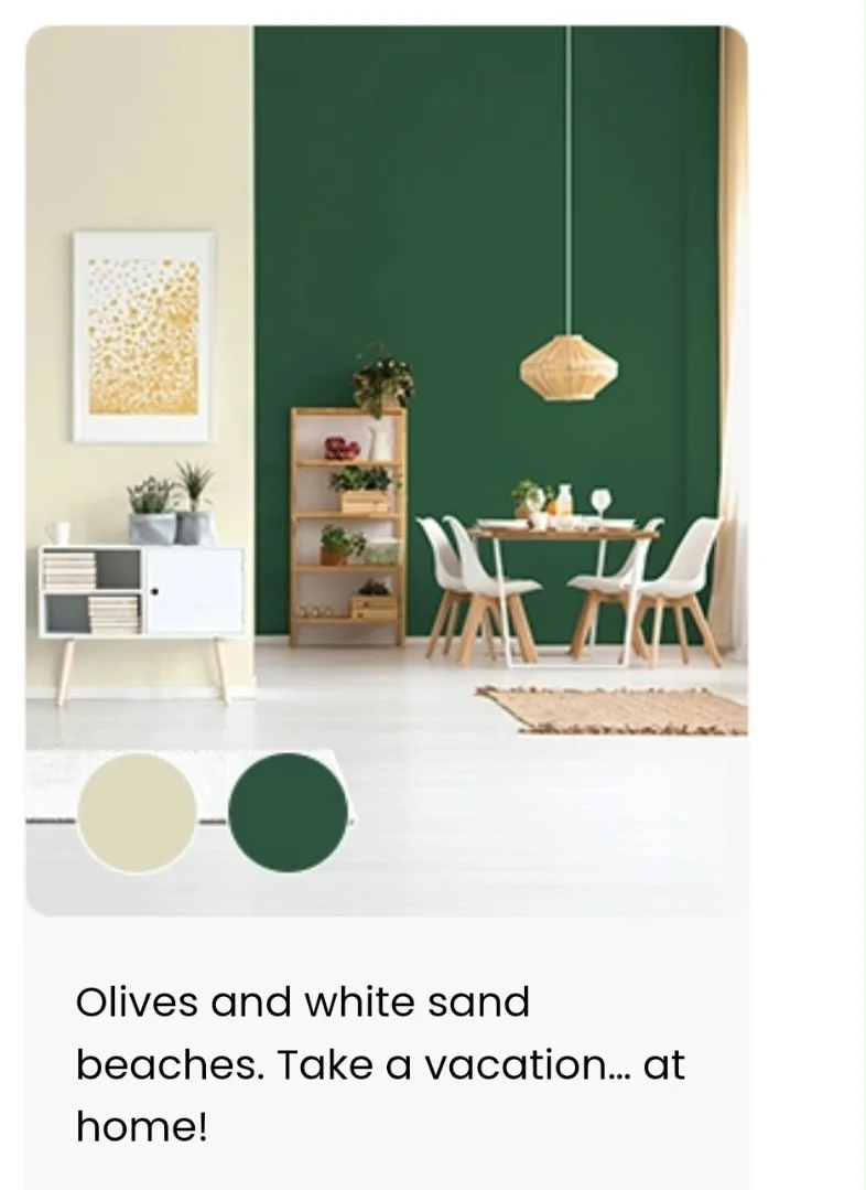 Green and cream colour combination