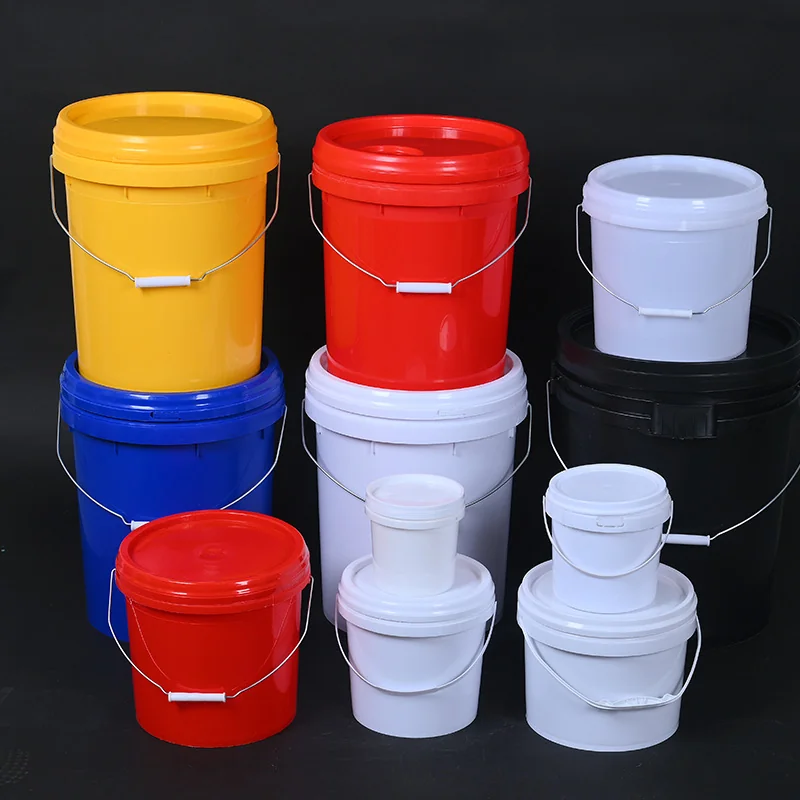 Assorted paint buckets